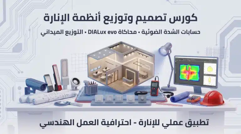 تصميم وتوزيع أنظمة الإنارة الكهربائية (Lighting)
