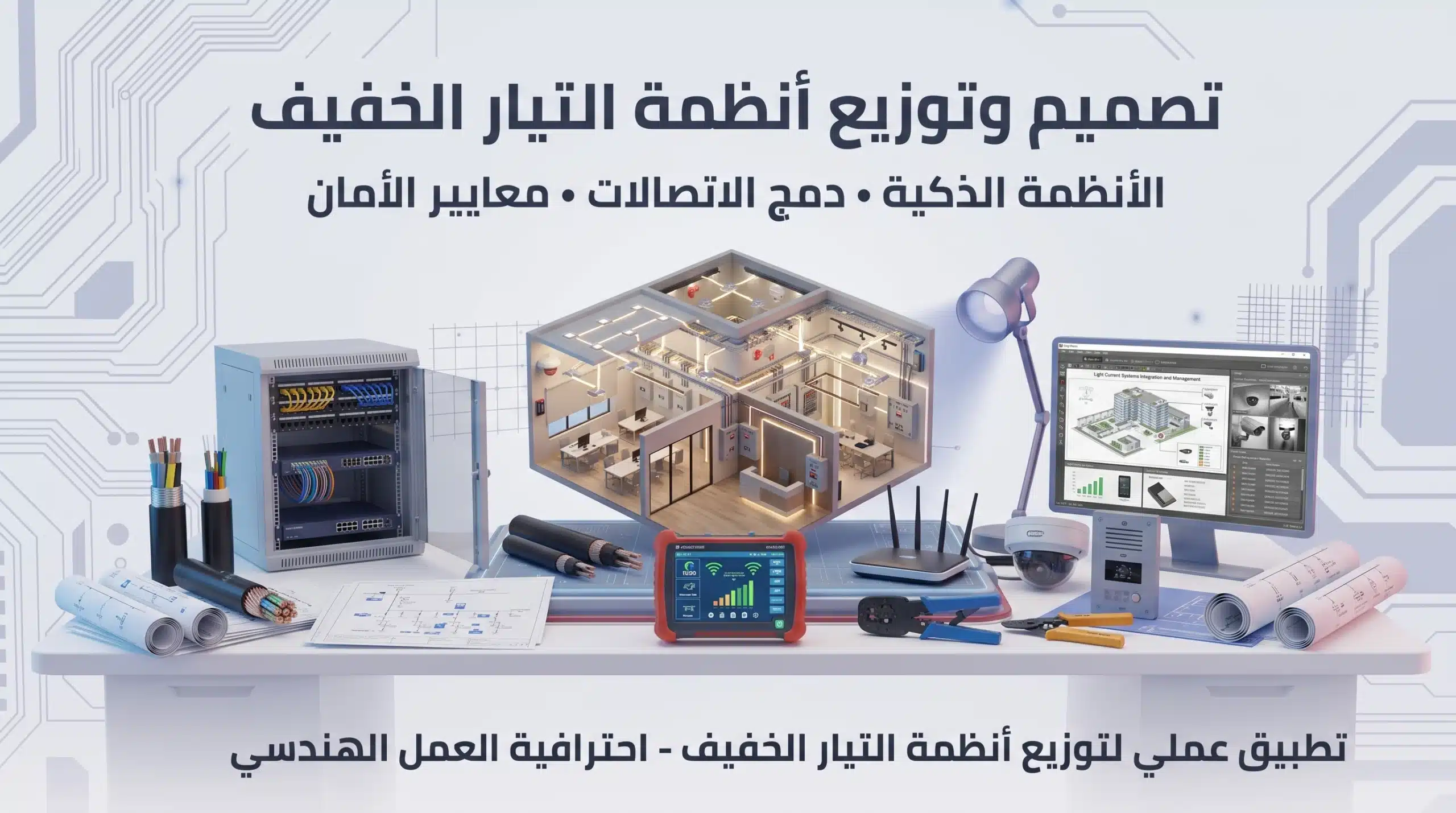 تصميم وتوزيع أنظمة التيار الخفيف الكهربائية